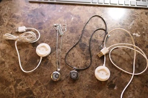 TOTWOO Sun & Moon Touch Pendant with Agate Black & Silver NEW - Picture 1 of 3