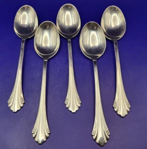 Oneida ZAUBER 1985 WÜRFEL Versilbert Set 5 Gedecke/Ovale Suppenlöffel 6 3/4" - Bild 1 von 5