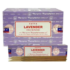 12 pack box Original Satya Lavender Incense Sticks Joss FULL BOX uk new - Picture 1 of 5