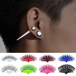 50pcs Ear Stretching Kit 14G-00G Acrylic Tapers And Plugs + Silicone Tunnels UK - Picture 1 of 31