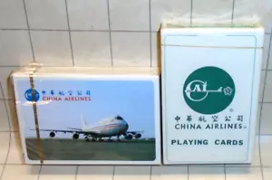 Carte da gioco China Airlines vintage (x2) confezioni sigillate - poker - Foto 1 di 4
