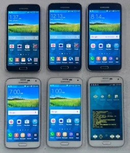 LOT OF 6 x T-Mobile / AT&T Samsung Galaxy S5 G900A 4G LTE Smart Phones *READ* - Picture 1 of 14