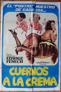 1981 EDWIGE FENECH Cornetti alla crema 1SH POSTER FILM ARGENTINA Corno di Crema - Foto 1 di 4