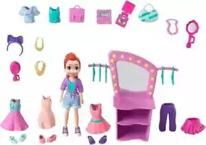 Classic Polly Pocket Doll Fiercely Fab Studio Lila Doll Clothes Shoes Accessory - Picture 1 of 6