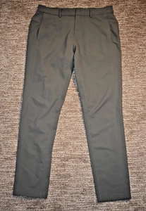 Pantalone Lululemon New Venture grigio piqué uomo 33x32 pantalone conico LM5A99S - Foto 1 di 12