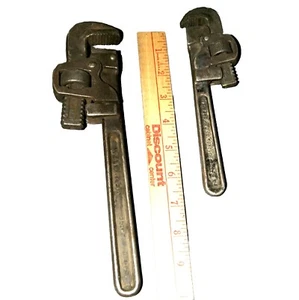 TRIMO Pipe Wrenches Set Roxbury Trimont Mfg Adjustable Set of 8" & 10" VTG - Picture 1 of 17