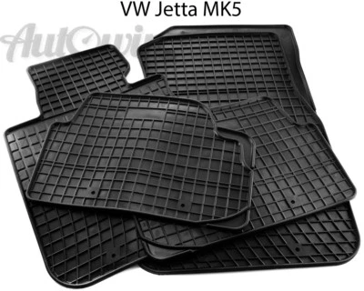 Alfombrillas de goma negras para conductor izquierdo Volkswagen Jetta V 2005-2010 LHD Foto 1 de 4