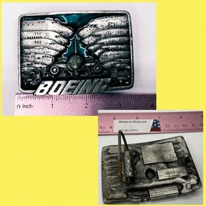 Fibbia cintura Boeing 747 aereo Siskiyou jet aereo aviazione vintage 1984 RARA - Foto 1 di 6