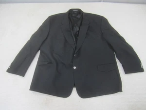 VTG Bar WS Jacket Mens 58 Black Button Blazer Sport Coat Polyester Wool Western - Picture 1 of 14
