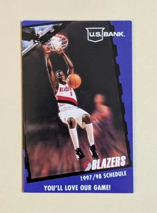 1997-98 Portland Trail Blazers Basketball Pocket Schedule NBA 🏀🏀 - Picture 1 of 2