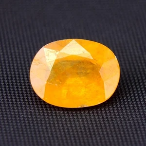 SHOLA Echt 9,25 Ct Natürlicher Saphir Riesig Orange Gelb aus Madagaskar - Picture 1 of 2