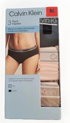 Paquete de 3 hipster elásticos para mujer Calvin Klein talla mediana NUEVO Foto 1 de 3