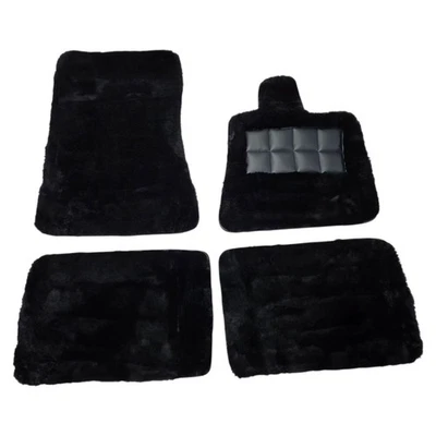 Conjunto de tapete de pele de carneiro genuíno lã de cordeiro 1" Rolls Royce Cullinan 2019-2026 RHD - Imagem 1 de 4