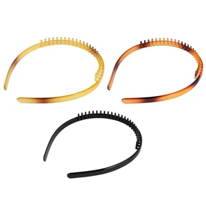 Set 2 Cerchietti Plastica Uomo Donna Uomo Ragazza Accessori Capelli Colori Assortiti - Foto 1 di 11