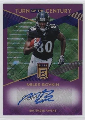 2019 Donruss Elite Turn of the Century Purple /49 Miles Boykin Rookie Auto RC - Image 1 of 2