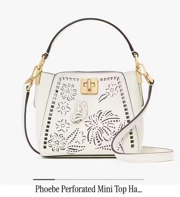 Kate Spade Mini Handbag KL042 NWT Phoebe Butterfly Perforated #96021 63242 - Image 1 of 4