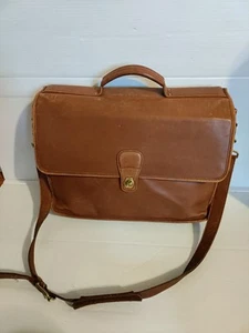 VINTAGE COACH AKTENTASCHE/BUSINESS SCHULTERTASCHE AUS GEGERBTEM RINDSLEDER - Bild 1 von 13