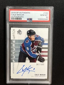 19-20 UD SP Authentic Hockey Future Watch Auto 149 Cale Makar /999 PSA 10 - Picture 1 of 2