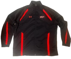 Maryland Terrapins Terps Track Jacekt Men's XL Black Red Under Armour Full Zip - Picture 1 of 7