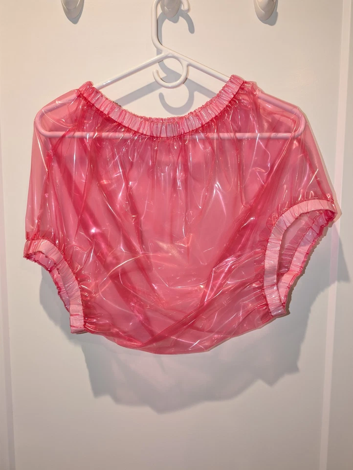 PVC-U-Like - Plástico PVC Pañal Amante Pantalones PA12 [PIG2 - Rosa Vidrio Transparente] Foto 1 de 1