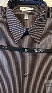 Van Heusen Dress Shirt Mens Wrinkle Free Long Sleeve Expresso 17 1/2  36/37 NWT - Picture 1 of 5