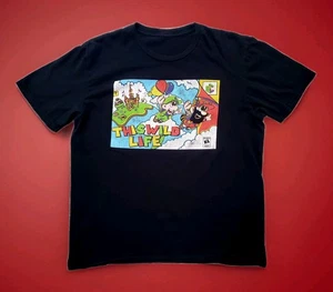 This Wild Life Double-Sided Black Tour T-Shirt~Large~Super Mario N64~Indie Rock - Picture 1 of 8