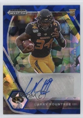 2021 Panini Prizm Draft Picks Blue Ice /75 Larry Rountree III Rookie Auto RC - Image 1 of 2
