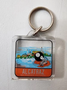 Llavero de recuerdo vintage ALCATRAZ San Francisco CA llavero prisión doble cara - Imagen 1 de 2
