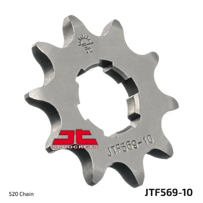 JT Front Sprocket 10/520 Standard 1pc Fit Kawasaki KX 250 2T 1987-1998 - Изображение 1 из 4