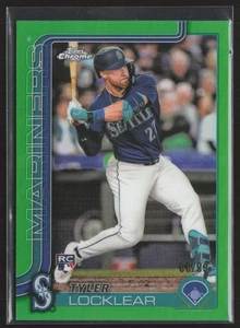 2025 TOPPS CHROME  TYLER LOCKLEAR GREEN REFRACTOR ROOKIE #D 66/99 RC - Picture 1 of 2