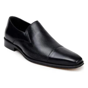 Belvedere Men's Shoes Italian Soft Deerskin ANDREO Black - Picture 1 of 17