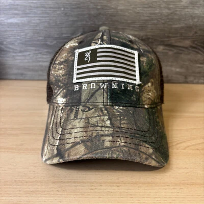 Gorra Browning Snap Back Marrón Caza Camuflaje Exterior Ajustable Foto 1 de 4