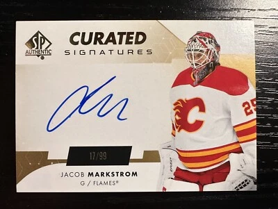 2022-23 SP Authentic Curated Signatures JACOB MARKSTROM #SPC-JM  #’d 17/99 - Image 1 of 2