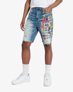 Akoo Mens Standard Fit Valid Jean shorts Cobalt SIZE 42 - Picture 1 of 3