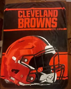 NFL Cleveland Browns Northwest Football Throw Blanket 40" X 56” - Picture 1 of 12