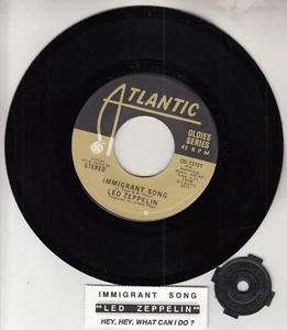 LED ZEPPELIN Immigrant Song & Hey Hey What Can I Do? 7" 45 rpm record + title - Picture 1 of 2