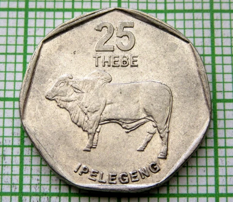BOTSWANA 1999 25 THEBE, ZEBU Cover