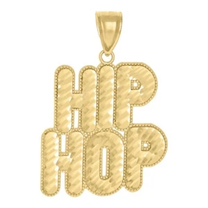 10k Yellow Gold Hip Hop Talking Fashion Charm Pendant for Mens 7.1gm - Picture 1 of 1