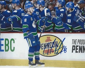 Jake Virtanen Signed 8x10 Photo Vancouver Canucks Autographed COA E - Picture 1 of 1
