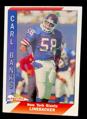 1991 Pacific Football #340 Carl Banks New York Giants - Image 1 of 2