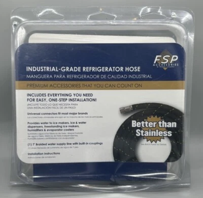 Manguera de refrigerador de grado industrial accesorios FSP línea de suministro de agua trenzada de 7' Foto 1 de 4