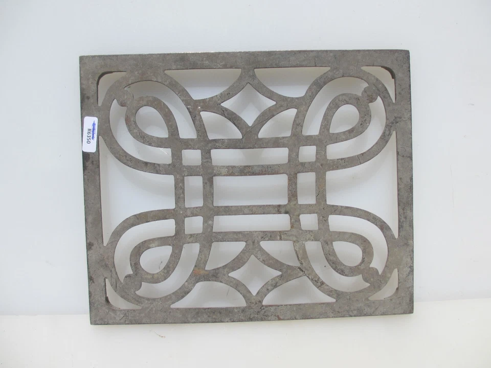 Victorian Brass Air Brick Vent Grate Grille Cover Antique Spirals Old 8"x9.5" - Image 1 of 4