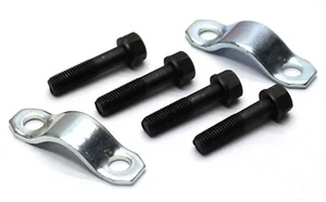 New 1350 U-Joint Strap Kit w/Bolts / Fits 73-86 Chevy C/K Truck / Must Compare - Picture 1 of 7