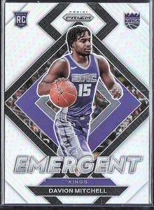 DAVION MITCHELL 2021-22 Panini Prizm RC #25 [EMERGENT HOLO PRIZM]---SAC KINGS - Imagen 1 de 2