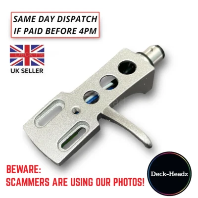 Silver Headshell With Wires for Technics 1200 1210 & All DJ Decks - Image 1 of 3