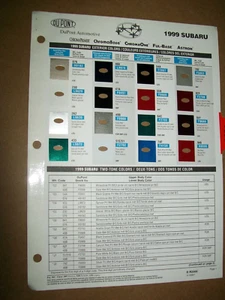 1999 Subaru auto Dupont Paint Chips - Foto 1 di 2