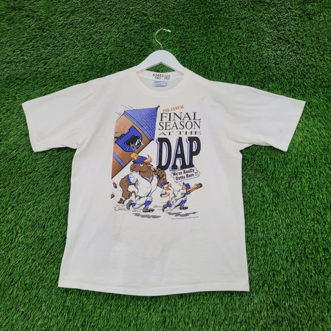 Vintage 1994 2nd Final-Season DAP Durham-Bulls T-Shirt Medium D-BAP Bull-Hurham Cover