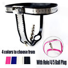 Stainless Steel Female Adjustable Chastity Belt with 4/5 Ball Plug Stopper Hole