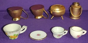 Lot Of 8 Mini Tea Set Ceramic And Metal - Picture 1 of 11
