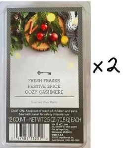 Fresh Fraser, Festive Spice & Cozy Cashmere Holiday Scent Wax Melts by Threshold - Picture 1 of 2